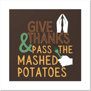 Thanksgiving Turkey day mashed potatoes Posters and Art